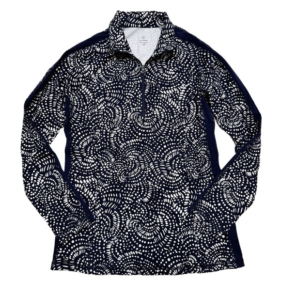 {T by Talbots} Long Sleeve Quarter Zip Front Pockets Sweatshirt Top - Picture 1 of 4